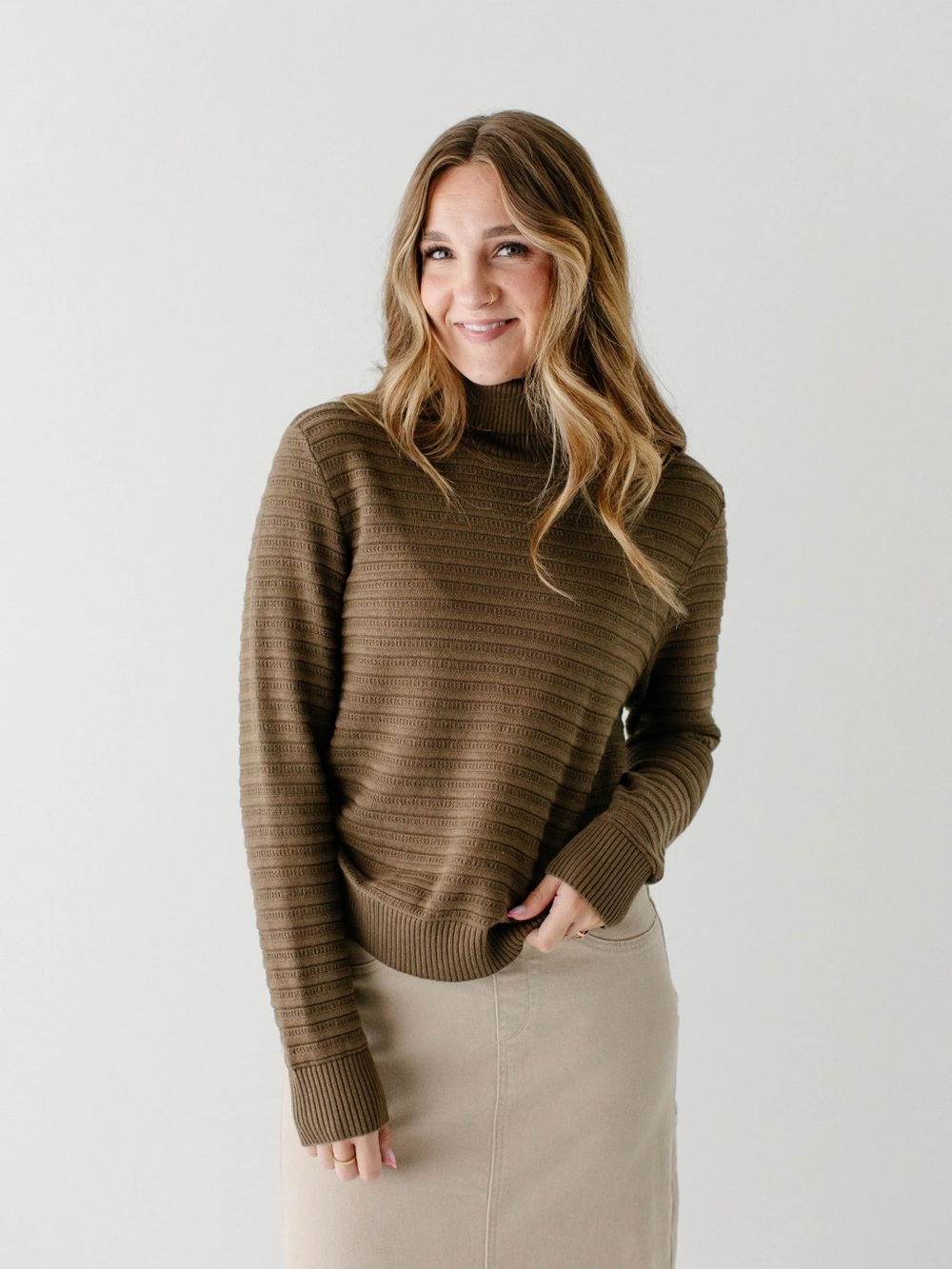 Main Street Exchange Lindsey Ribbed Turtleneck Sweater